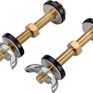 ProSource PMB-483-3L Tank-to-Bowl Connector Kit, Steel, Brass, For: Connecting Toilet Tank to Toilet Bowl