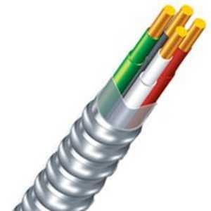 Southwire Armorlite 55222675 Armored Cable, 14 AWG Cable, 2 -Conductor, 75 m L, Copper Conductor