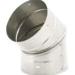 Selkirk 196215 45 deg Pipe Elbow, 6 in Connection, Stainless Steel