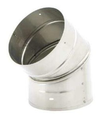 Selkirk 196215 45 deg Pipe Elbow, 6 in Connection, Stainless Steel