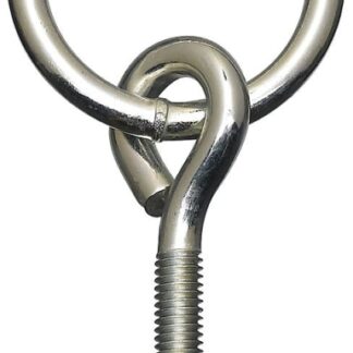 National Hardware 2061BC Series N220-624 Hitch Ring with Eye Bolt, 160 lb Working Load, 2 in ID Dia Ring, Steel, Zinc, 1/BAG