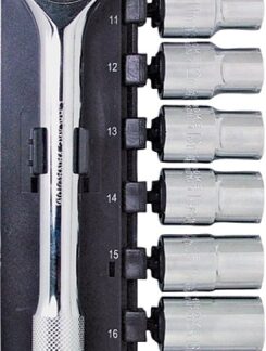 Vulcan 11PC-4M Socket Set, Chrome Vanadium Steel, Chrome