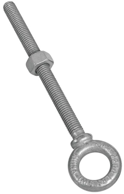 National Hardware N245-167 Eye Bolt, 1/2-13 Thread, 5-7/8 in L Thread, 1 in ID x 1-3/4 in OD Dia Eye, 6 in L Shank