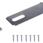 ProSource LR138-BC3L-PS Safety Hasp, 4-1/2 in L, Steel, Zinc, 7/16 in Dia Shackle, Fixed Staple