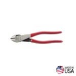 KLEIN TOOLS D228-8 Diagonal Cutting Plier, 8-1/16 in OAL, 1-3/16 in Cutting Capacity, Red Handle, Pistol-Grip Handle