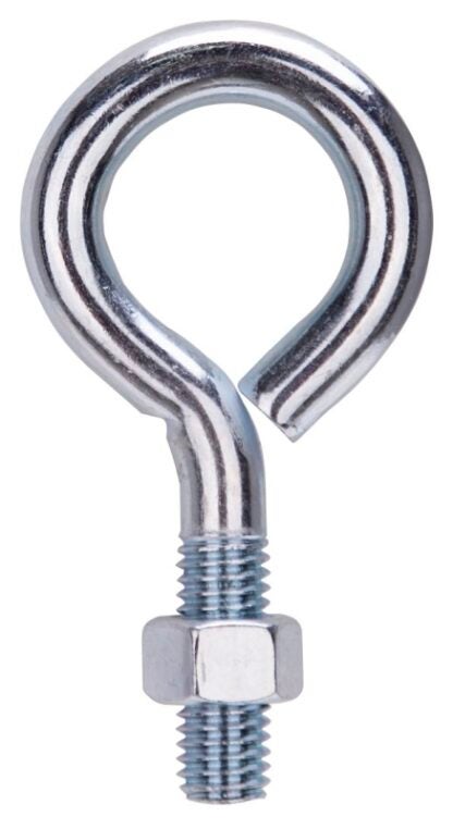 ProSource LR287 Eye Bolt, 12.5 mm Thread, Machine Thread, 1-3/8 in L Thread, 2-1/8 in Dia Eye, 630 lb Working Load, Zinc Sells in Quantity of 10