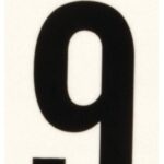 Hy-Ko RV-25/9 Reflective Sign, Character: 9, 2 in H Character, Black Character, Silver Background, Vinyl Sells in Quantity of 10