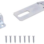 ProSource LR-121-BC3L-PS Safety Hasp, 3-1/2 in L, 3-1/2 in W, Steel, Zinc, 7/16 in Dia Shackle, Fixed Staple