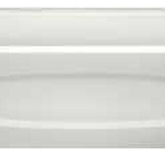 American Standard Colony Series 0182000.020 Bathtub, 60 in L, 30 in W, 16-1/4 in H, Porcelain/Steel, White, Glossy