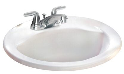 American Standard Ravenna Series 0419544EC.020 Countertop Sink, 21.68 in OAW, 9.12 in OAH, 18.68 in OAD, Vitreous China