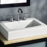 American Standard Boxe 0504008.020 Vessel Sink, Rectangle Basin, 8 in Faucet Centers, 23-1/4 in OAW, 17-1/2 in OAH