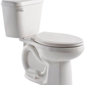 American Standard Marina 702AA157.020 Toilet, Elongated Bowl, 1.28 gpf Flush, 12 in Rough-In, 16-1/2 in H Rim, Porcelain