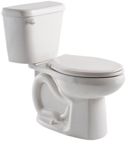 American Standard Marina 702AA157.020 Toilet, Elongated Bowl, 1.28 gpf Flush, 12 in Rough-In, 16-1/2 in H Rim, Porcelain