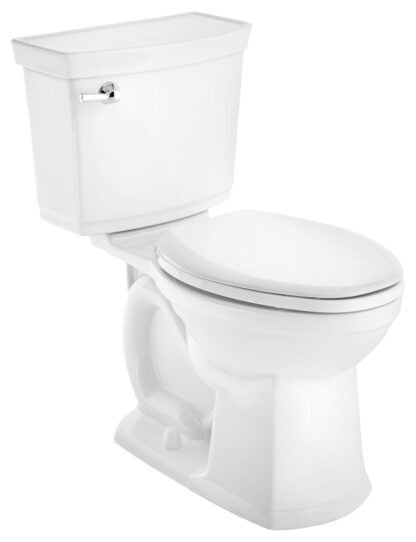 American Standard Astute VorMax Series 727AA124.020 Front Toilet, Elongated Bowl, 1.28 gpf Flush, 12 in Rough-In, White