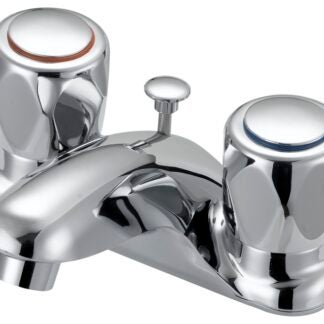 Boston Harbor F5120052CP Lavatory Faucet, 1.2 gpm, 2-Faucet Handle, 3-Faucet Hole, Metal/Plastic, Chrome Plated