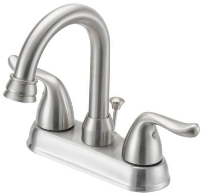 Boston Harbor TQ-5111080NP Lavatory Faucet, 1.2 gpm, 2-Faucet Handle, 3-Faucet Hole, Metal/Plastic, Brushed Nickel