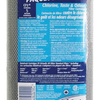 Rainfresh CF Series CF2-8 Reduction Filter Cartridge, 5 um Filter, Carbon Filter Media