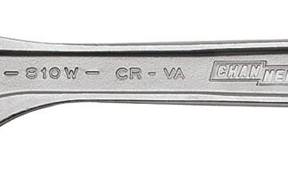 Channellock WIDEAZZ Series 810W Adjustable Wrench, 10 in OAL, 1.38 in Jaw, Steel, Chrome, Plain-Grip Handle