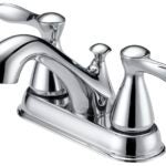 Boston Harbor F51B0010CP Lavatory Faucet, 1.2 gpm, 2-Faucet Handle, 3-Faucet Hole, Metal/Plastic, Chrome Plated