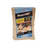 StainPro 995 Multi Task Drop Cloth, 4 ft L, 5 ft W, Canvas/Polypropylene, Natural