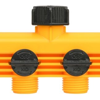 Landscapers Select YM20820 Tap Manifold Connector, 4 Way, Black/Yellow Sells in Quantity of 8