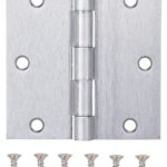 ProSource 20338SCX Square Corner Door Hinge, Steel, Satin Chrome, Loose Pin, 180 deg Range of Motion