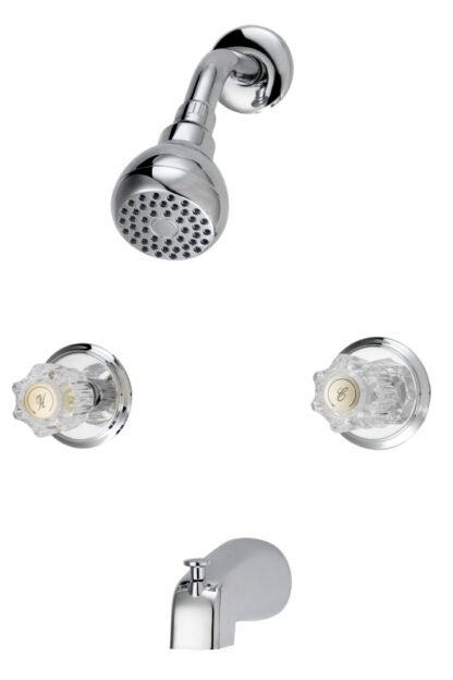 Boston Harbor GU-TQOB016CP Tub and Shower Faucet, Fixed Mount Showerhead, 1.75 gpm Showerhead, 1 Spray Settings