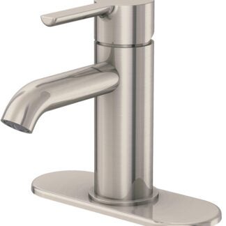 Boston Harbor FS6A0128NP Lavatory Faucet, 1.2 gpm, 1-Faucet Handle, 1 or 3-Faucet Hole, Metal/Plastics, Brushed Nickel