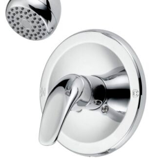 Boston Harbor TQ-F1014209CP Tub/Shower, Fixed Mount Showerhead, 1.75 gpm Showerhead, 1 Spray Settings, 1-Handle