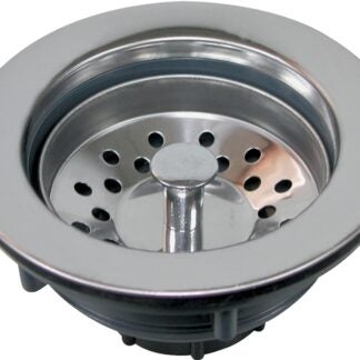 ProSource 80371 Basket Strainer, 4.3 in Dia, For: 3-1/2 to 4 in Dia Opening Sink