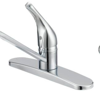 Boston Harbor FS610046CP Kitchen Faucet, 1.8 gpm, 1-Faucet Handle, 4-Faucet Hole, Metal/Plastic, Chrome Plated