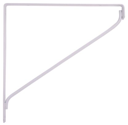 ProSource SB-WH10PS Contemporary Shelf Bracket, 5000 lb/Pair, 10-7/8 in L, 10-7/8 in H, Steel, White Sells in Quantity of 8