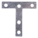 ProSource 22529ZCL T-Plate, 3 in L, 3 in W, 2 mm Thick, Steel, Zinc Sells in Quantity of 20