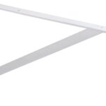 ProSource 21024PHL-PS Heavy-Duty Shelf Bracket, 550 lb/Piece, 12 in L, 8 in H, Steel, White Sells in Quantity of 8