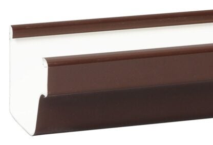 Euramax M1573 Roofing Gutter, 10 ft L, 5 in W, Steel Sells in Quantity of 8