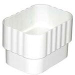 Amerimax M0623 Downspout Connector, Vinyl, White