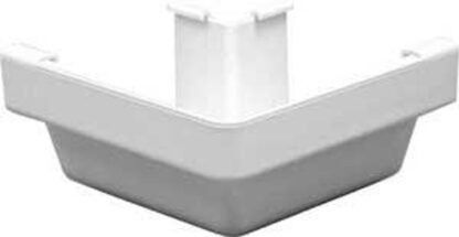 Euramax TUFFFLO M0503 Gutter Outside Corner, 5 in Gutter, Vinyl, White