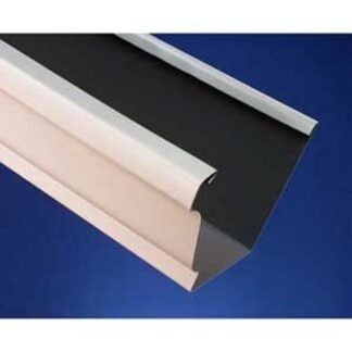 Amerimax 2600200120 Straight Back Gutter, 10 ft L, 5 in W, K, Aluminum, White Sells in Quantity of 10