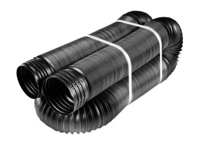 Amerimax FLEX-Drain Series 52001 Drain Pipe Tubing, 4 in, Polypropylene, Black, 50 ft L