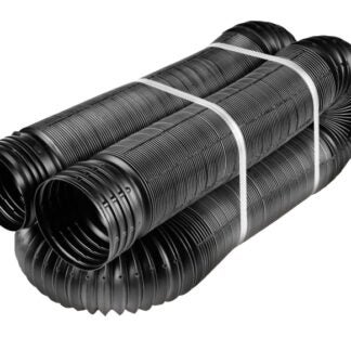 Amerimax FLEX-Drain Series 52002 Drain Pipe Tubing, 4 in, Polypropylene, Black, 50 ft L