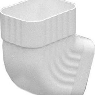 Amerimax M0628 B-Style Downspout Elbow, Vinyl, White