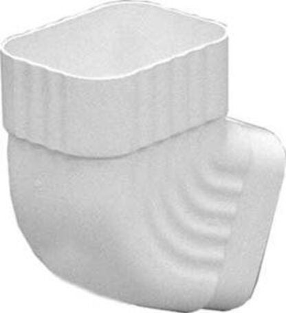 Amerimax M0628 B-Style Downspout Elbow, Vinyl, White