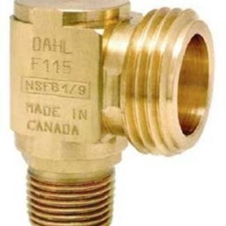 Dahl 2200104 Hose Adapter Elbow, 1/2 in, IPS x Hose, Brass