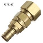 Dahl 520-PX3-33-BAG Pipe Adapter, 1/2 x 5/8 in, Crimp x Compression, Brass