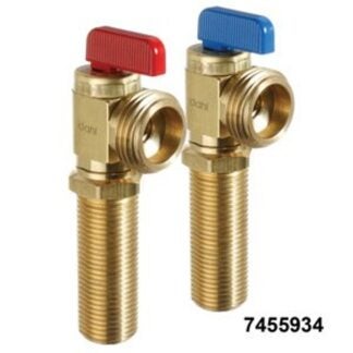 Dahl 621-08-04-PK2 Outlet Box Valve, 1/2 in Connection, Female x Male, Brass, Blue/Red