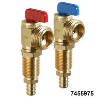 Dahl 621-PX3L-04-PK2 Washing Machine Outlet Box Valve, Angled, Brass