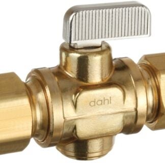 DAHL mini-ball 521LB-33-33-BAG In-Line Stop and Isolation Valve, 5/8 in Connection, Compression, 250 psi Pressure