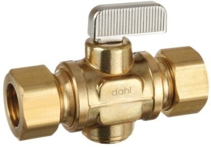 DAHL mini-ball 521LB-33-33-BAG In-Line Stop and Isolation Valve, 5/8 in Connection, Compression, 250 psi Pressure