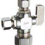 Dahl 511-33-31-31 Ball Valve, 5/8 x 3/8 x 3/8 in Connection, Compression, Manual Actuator, Brass Body