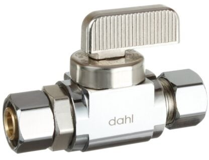 Dahl mini-ball 511-41-31 Straight Retrofit Valve, 3/8 in Connection, Female Compression x Compression, 250 psi Pressure